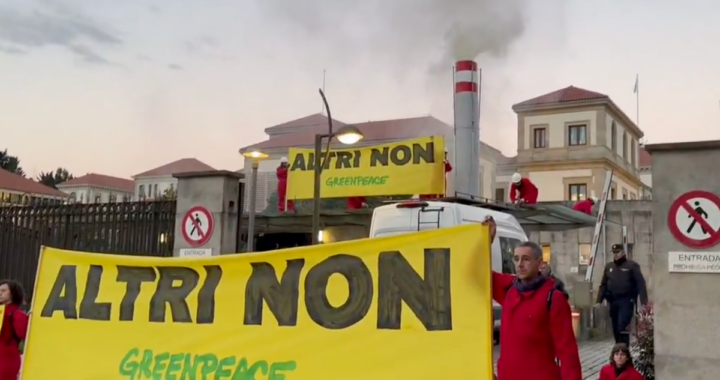 El PP de Galicia tacha de «teatrillo vergonzoso» la protesta de Greenpeace contra Altri